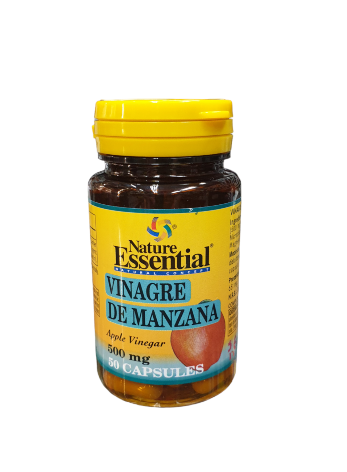 VINAGRE MANZANANA 500MG - 50 CAPS NATURE ESSENTIAL aloe