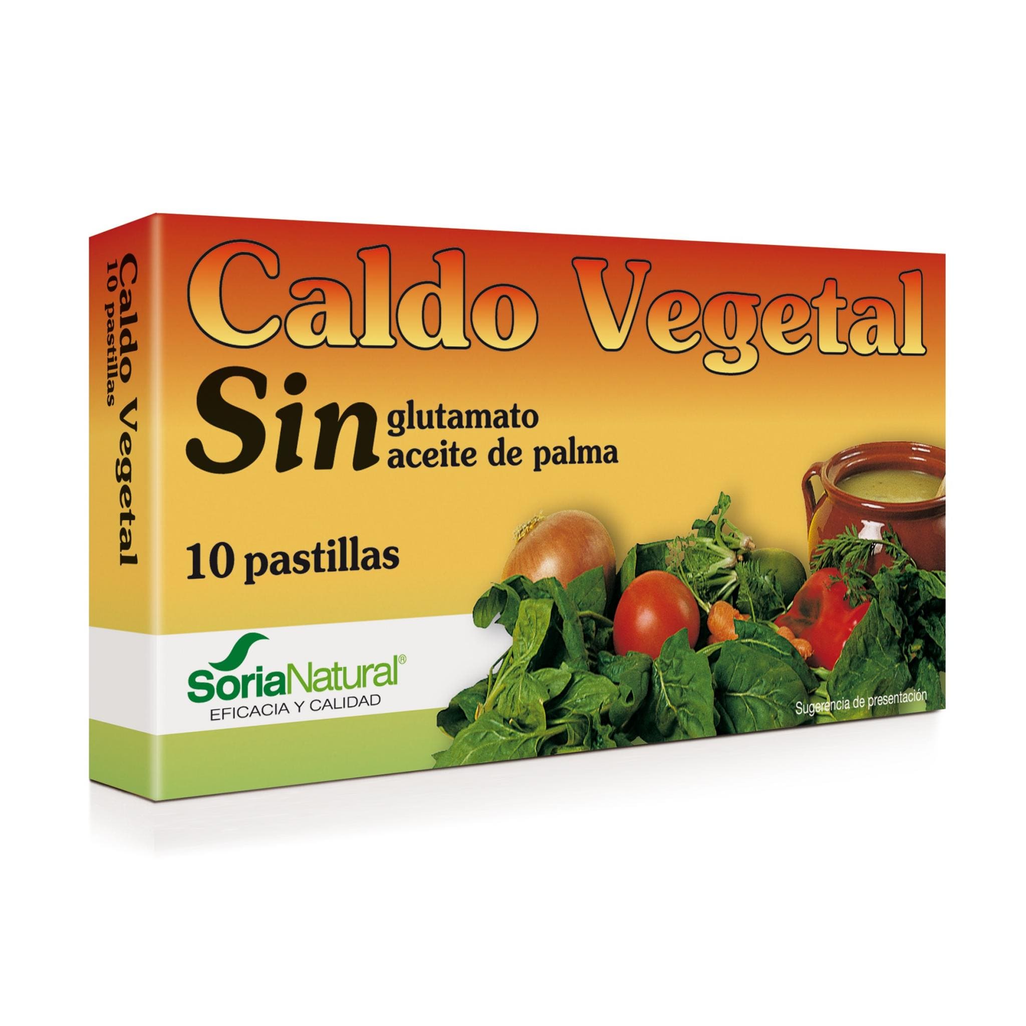 CALDO VEGETAL - 10 PASTILLAS SORIA NATURAL aloe
