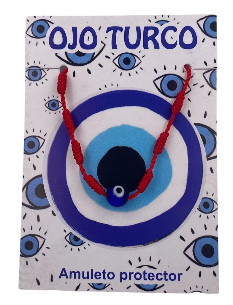 PULSERA 7 NUDOS OJO TURCO aloe